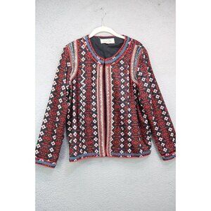 Sheryl Crow Long Sleeve Southwestern Open Front Topper-Size Medium-Beaded